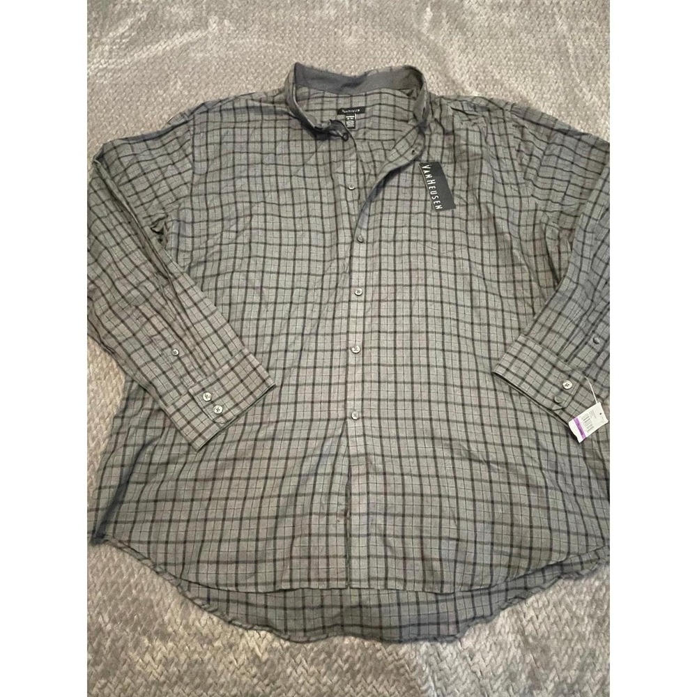 NWT Van Heusen Mens Long Sleeve Button Down Shirt - size XXL (18-18 1/2)